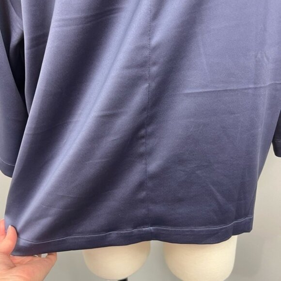 Eileen Fisher Purple Satin Blouse - Picture 5 of 12
